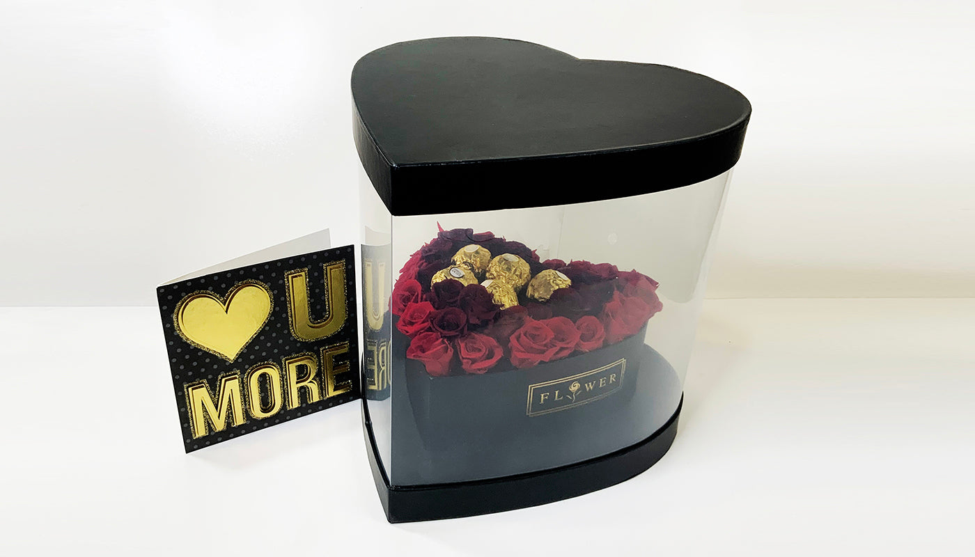 Eternal Roses Red Heart Box