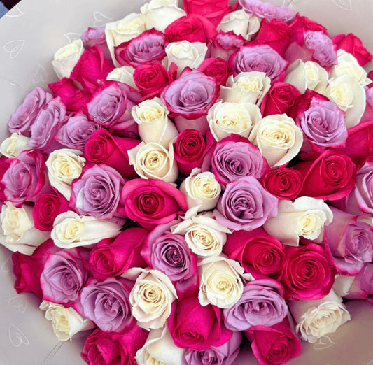 50 roses wrapped bouquet