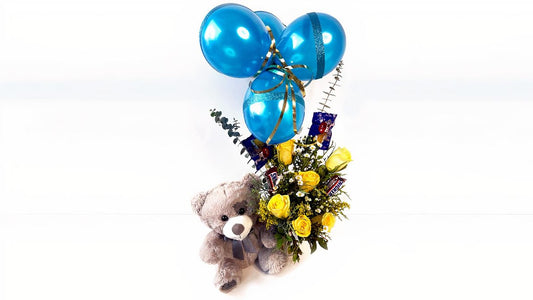 Teddy Bear with flowers