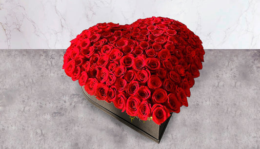 Super Big Heart Box 200 Rose