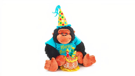 PLUSH MUSICAL HBD GORILLA