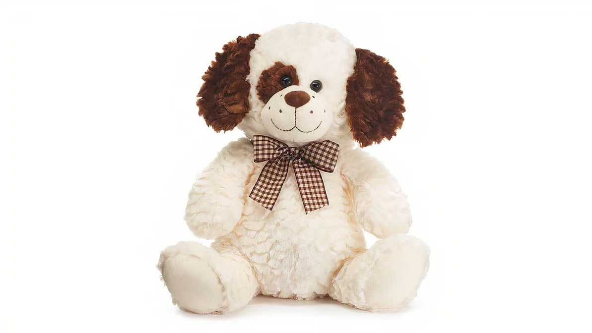 PLUSH CREAM PUPPY DOG WITH