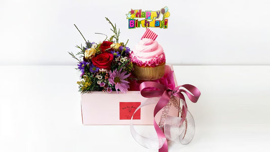 Box With Happy Birthday Cupcake