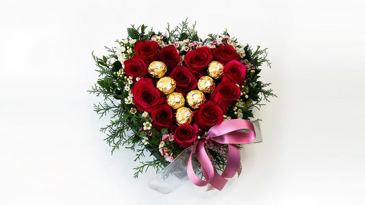 Beautiful Heart filled with ferreros